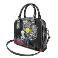 Palau Jellyfish Shoulder Handbag Coral Reef with Polynesian Pattern LT03 - Polynesian Pride