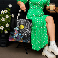 Palau Jellyfish Tote Bag Coral Reef with Polynesian Pattern LT03 - Polynesian Pride