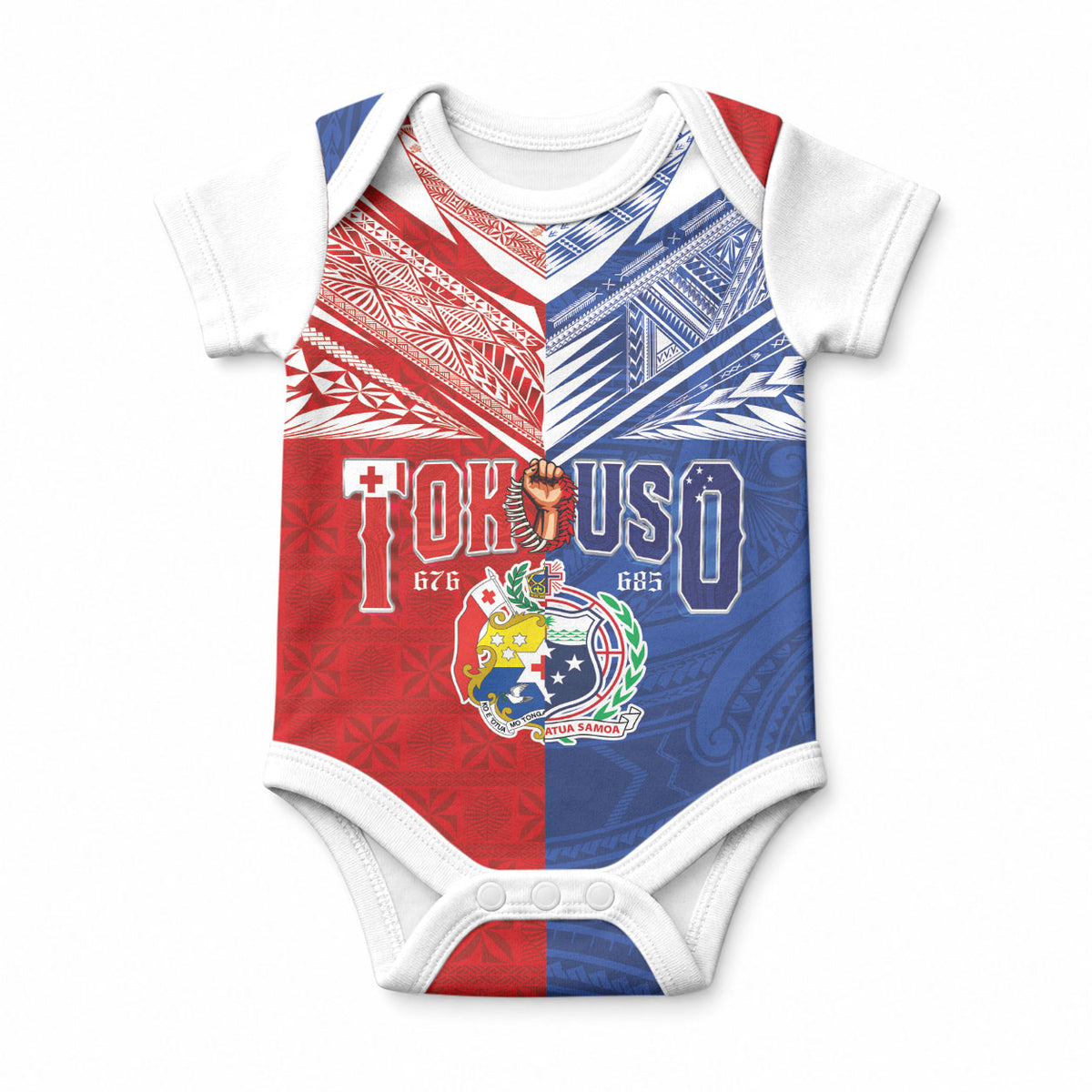 Personalised Tokouso Tonga Samoa Baby Onesie Proud of Brotherhood LT03 Multicolor - Polynesian Pride
