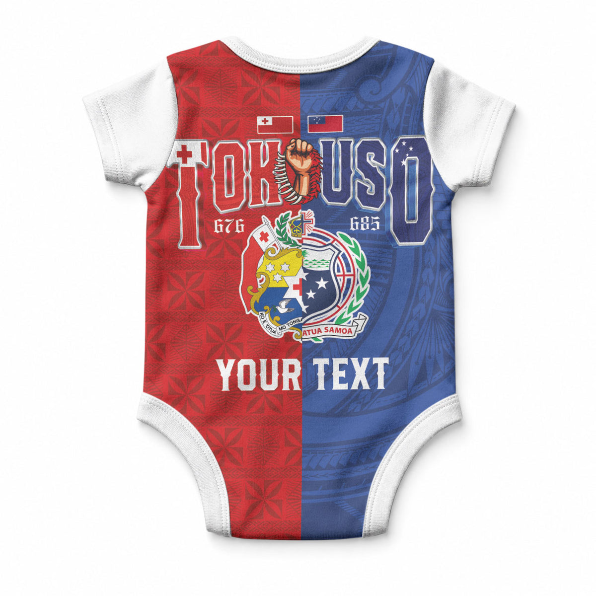 Personalised Tokouso Tonga Samoa Baby Onesie Proud of Brotherhood LT03 - Polynesian Pride