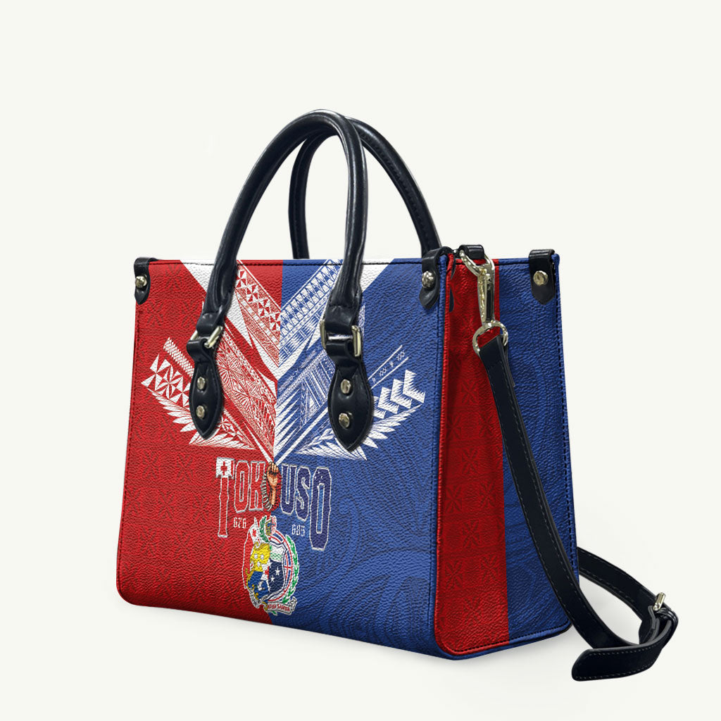 Tokouso Tonga Samoa Leather Bag Proud of Brotherhood LT03 Multicolor - Polynesian Pride
