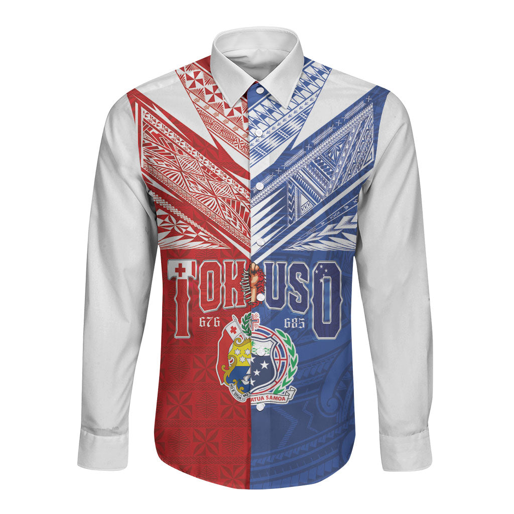 Personalised Tokouso Tonga Samoa Long Sleeve Button Shirt Proud of Brotherhood LT03 Unisex Multicolor - Polynesian Pride