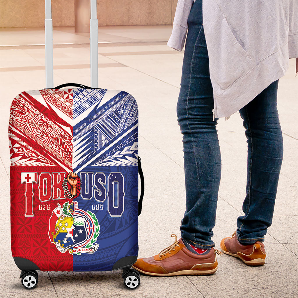 Tokouso Tonga Samoa Luggage Cover Proud of Brotherhood LT03 Multicolor - Polynesian Pride