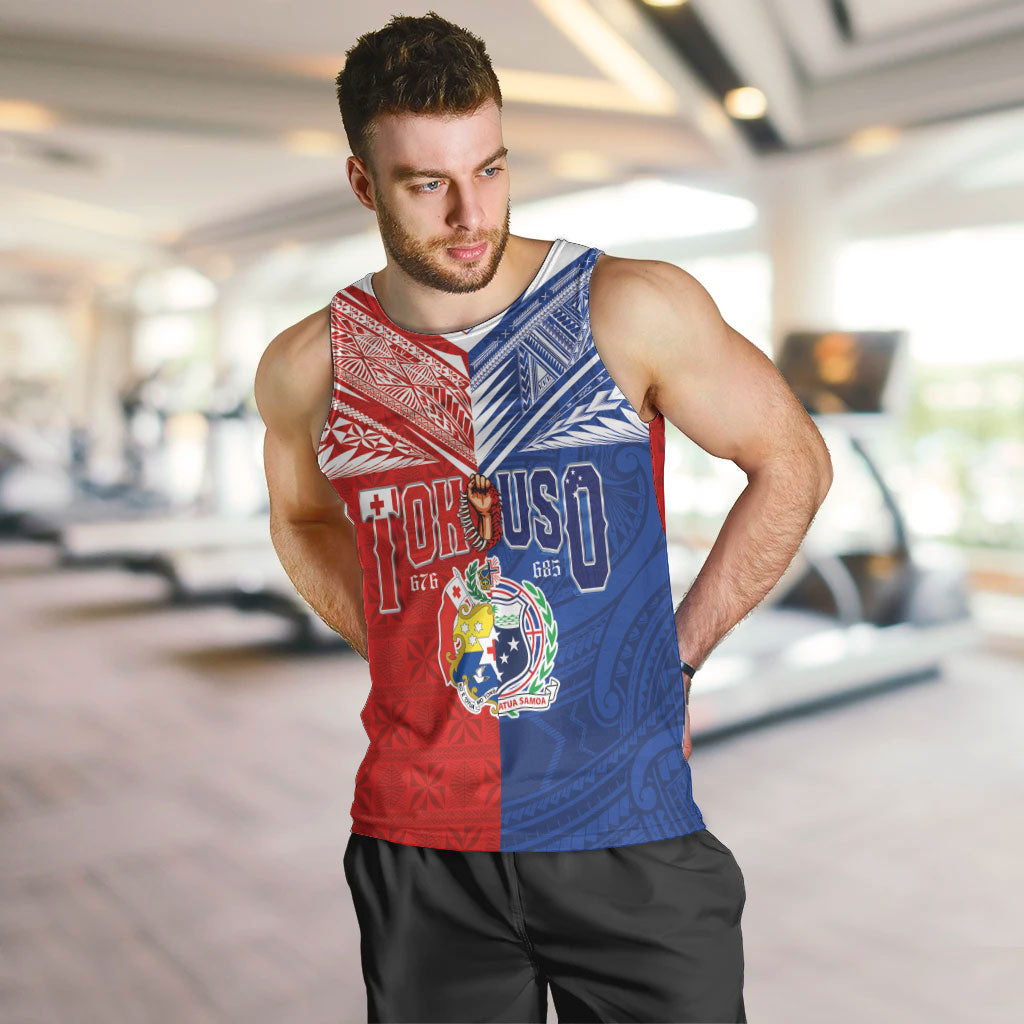 Personalised Tokouso Tonga Samoa Men Tank Top Proud of Brotherhood LT03 Multicolor - Polynesian Pride