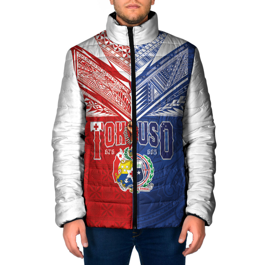 Personalised Tokouso Tonga Samoa Padded Jacket Proud of Brotherhood LT03 Men Multicolor - Polynesian Pride