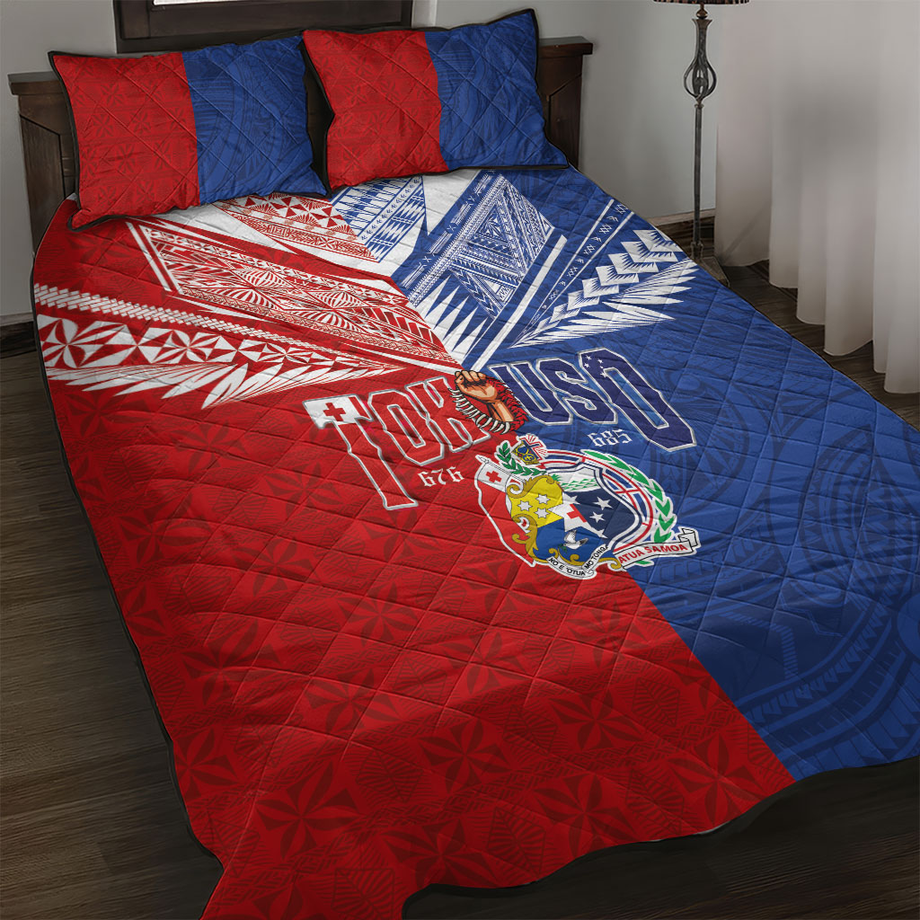 Tokouso Tonga Samoa Quilt Bed Set Proud of Brotherhood LT03 Multicolor - Polynesian Pride