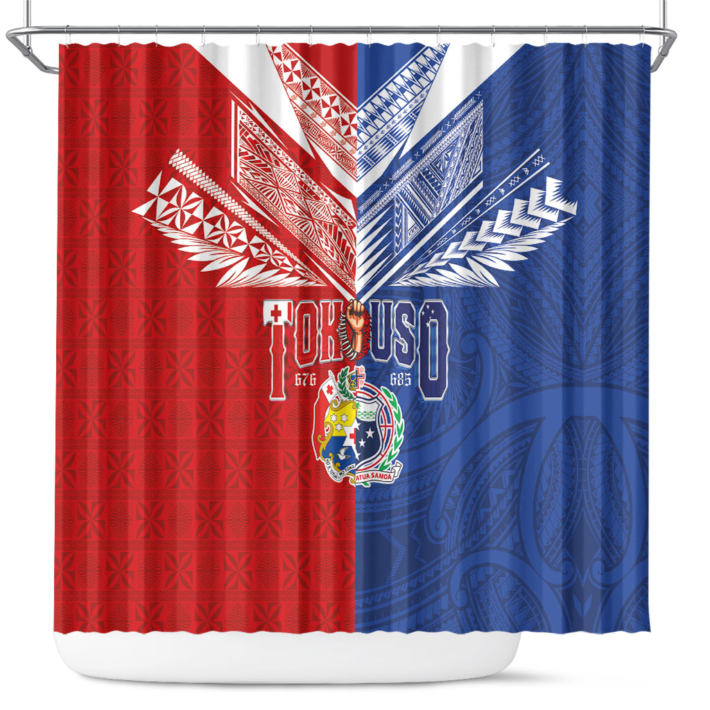 Tokouso Tonga Samoa Shower Curtain Proud of Brotherhood LT03 Multicolor - Polynesian Pride
