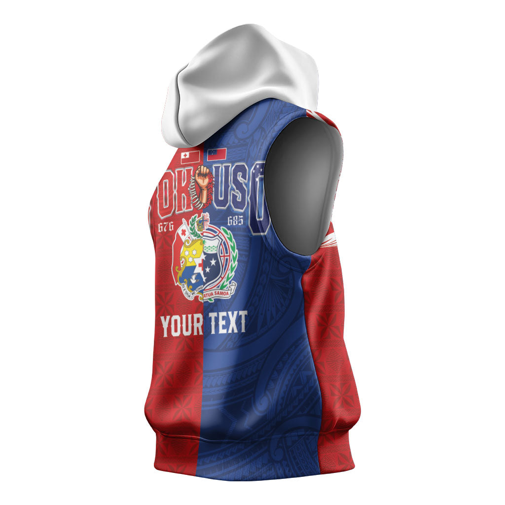 Personalised Tokouso Tonga Samoa Sleeveless Hoodie Proud of Brotherhood LT03 - Polynesian Pride