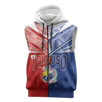 Personalised Tokouso Tonga Samoa Sleeveless Zip Hoodie Proud of Brotherhood LT03 Multicolor - Polynesian Pride
