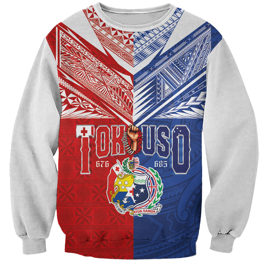 Personalised Tokouso Tonga Samoa Sweatshirt Proud of Brotherhood LT03 Unisex Multicolor - Polynesian Pride
