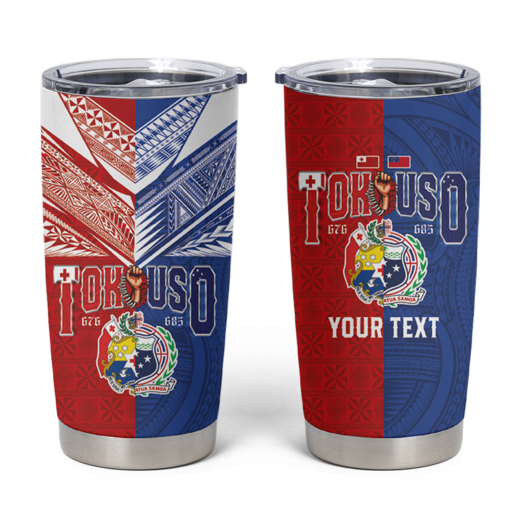 Personalised Tokouso Tonga Samoa Tumbler Cup Proud of Brotherhood LT03 Multicolor - Polynesian Pride