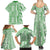 Hawaii Family Matching Summer Maxi Dress and Hawaiian Shirt Aloha Tropical Plants Tribal Pattern Green Version LT03 - Polynesian Pride