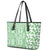 Hawaii Leather Tote Bag Aloha Tropical Plants Tribal Pattern Green Version LT03 - Polynesian Pride