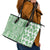 Hawaii Leather Tote Bag Aloha Tropical Plants Tribal Pattern Green Version LT03 - Polynesian Pride