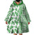 Hawaii Wearable Blanket Hoodie Aloha Tropical Plants Tribal Pattern Green Version LT03 - Polynesian Pride