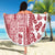 Hawaii Beach Blanket Aloha Tropical Plants Tribal Pattern Red Version LT03 - Polynesian Pride