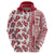 Hawaii Hoodie Aloha Tropical Plants Tribal Pattern Red Version LT03 - Polynesian Pride