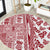 Hawaii Round Carpet Aloha Tropical Plants Tribal Pattern Red Version LT03 Red - Polynesian Pride