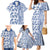 Hawaii Family Matching Mermaid Dress and Hawaiian Shirt Aloha Tropical Plants Tribal Pattern Blue Version LT03 - Polynesian Pride