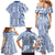 Hawaii Family Matching Mermaid Dress and Hawaiian Shirt Aloha Tropical Plants Tribal Pattern Blue Version LT03 - Polynesian Pride