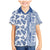 Hawaii Family Matching Mermaid Dress and Hawaiian Shirt Aloha Tropical Plants Tribal Pattern Blue Version LT03 Son's Shirt Blue - Polynesian Pride