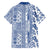 Hawaii Family Matching Puletasi Dress and Hawaiian Shirt Aloha Tropical Plants Tribal Pattern Blue Version LT03 - Polynesian Pride