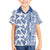 Hawaii Family Matching Puletasi Dress and Hawaiian Shirt Aloha Tropical Plants Tribal Pattern Blue Version LT03 Son's Shirt Blue - Polynesian Pride