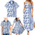 Hawaii Family Matching Summer Maxi Dress and Hawaiian Shirt Aloha Tropical Plants Tribal Pattern Blue Version LT03 - Polynesian Pride