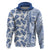 Hawaii Hoodie Aloha Tropical Plants Tribal Pattern Blue Version LT03 Pullover Hoodie Blue - Polynesian Pride