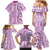 Hawaii Family Matching Mermaid Dress and Hawaiian Shirt Aloha Tropical Plants Tribal Pattern Pink Version LT03 - Polynesian Pride