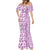 Hawaii Mermaid Dress Aloha Tropical Plants Tribal Pattern Pink Version LT03 - Polynesian Pride