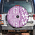 Hawaii Spare Tire Cover Aloha Tropical Plants Tribal Pattern Pink Version LT03 - Polynesian Pride