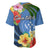 Kosrae Constitution Day Baseball Jersey Hibiscus Mix Maori Tattoo Pattern LT03 - Polynesian Pride