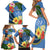 Kosrae Constitution Day Family Matching Short Sleeve Bodycon Dress and Hawaiian Shirt Hibiscus Mix Maori Tattoo Pattern LT03 - Polynesian Pride