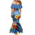 Kosrae Constitution Day Mermaid Dress Hibiscus Mix Maori Tattoo Pattern LT03 - Polynesian Pride