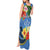 Kosrae Constitution Day Tank Maxi Dress Hibiscus Mix Maori Tattoo Pattern LT03 - Polynesian Pride