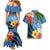 Kosrae Couples Matching Mermaid Dress and Hawaiian Shirt Hibiscus Mix Maori Tattoo Pattern LT03 - Polynesian Pride