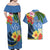 Kosrae Couples Matching Off Shoulder Maxi Dress and Hawaiian Shirt Hibiscus Mix Maori Tattoo Pattern LT03 - Polynesian Pride