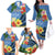 Kosrae Family Matching Off Shoulder Long Sleeve Dress and Hawaiian Shirt Hibiscus Mix Maori Tattoo Pattern LT03 - Polynesian Pride