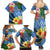 Kosrae Family Matching Summer Maxi Dress and Hawaiian Shirt Hibiscus Mix Maori Tattoo Pattern LT03 - Polynesian Pride