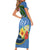 Kosrae Short Sleeve Bodycon Dress Hibiscus Mix Maori Tattoo Pattern LT03 - Polynesian Pride