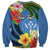 Kosrae Sweatshirt Hibiscus Mix Maori Tattoo Pattern LT03 - Polynesian Pride