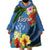 Kosrae Wearable Blanket Hoodie Hibiscus Mix Maori Tattoo Pattern LT03 - Polynesian Pride