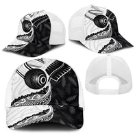 Aotearoa Lawn Bowls Baseball Net Cap Maori and Silver Fern Half Style LT03 - Polynesian Pride
