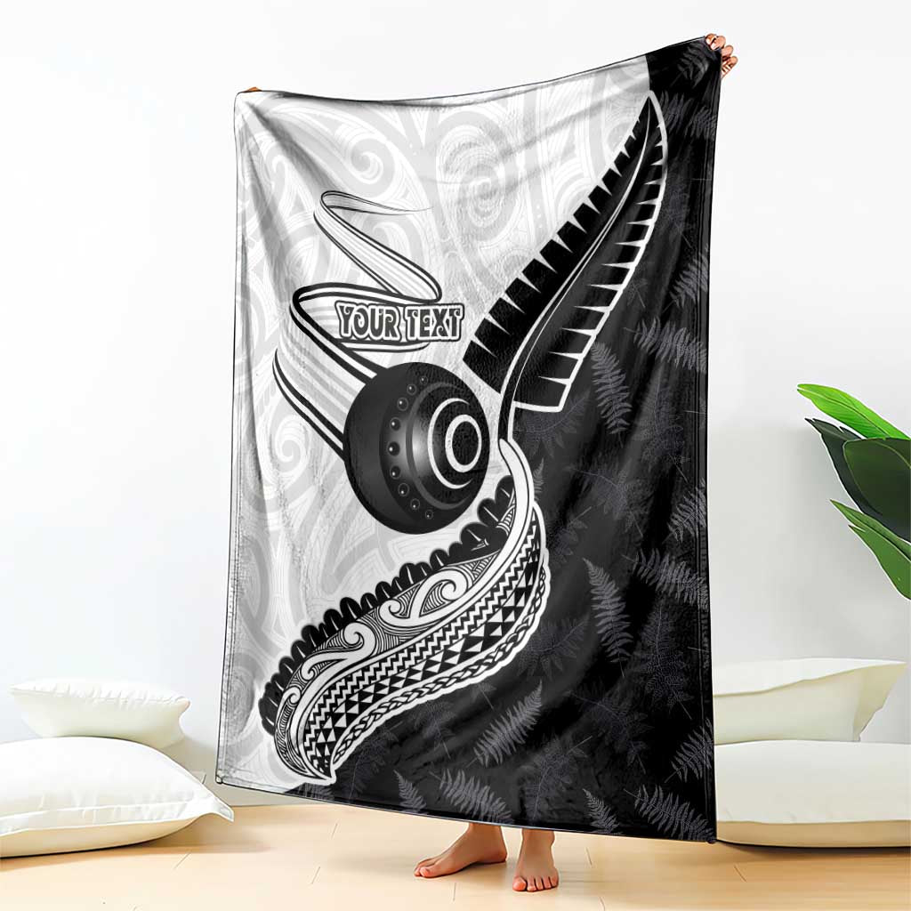 Personalised Aotearoa Lawn Bowls Blanket Maori and Silver Fern Half Style LT03 - Polynesian Pride