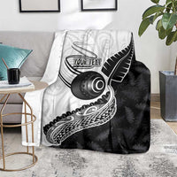 Personalised Aotearoa Lawn Bowls Blanket Maori and Silver Fern Half Style LT03 - Polynesian Pride