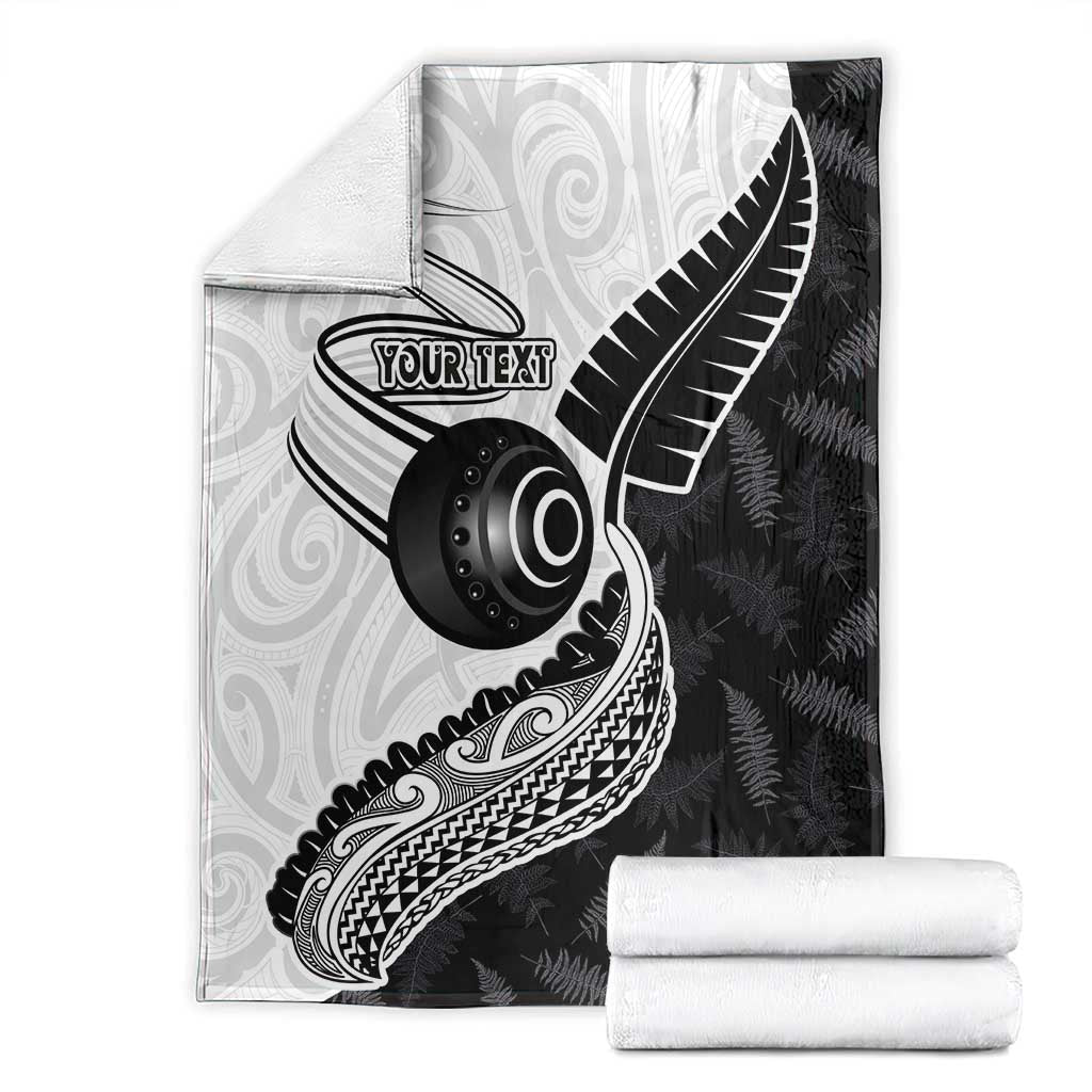 Personalised Aotearoa Lawn Bowls Blanket Maori and Silver Fern Half Style LT03 - Polynesian Pride