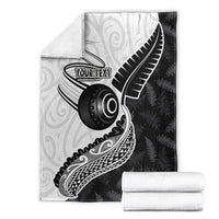 Personalised Aotearoa Lawn Bowls Blanket Maori and Silver Fern Half Style LT03 - Polynesian Pride