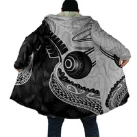 Personalised Aotearoa Lawn Bowls Cloak Maori and Silver Fern Half Style LT03 - Polynesian Pride