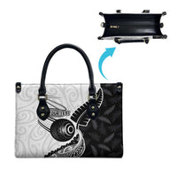 Personalised Aotearoa Lawn Bowls Leather Bag Maori and Silver Fern Half Style LT03 - Polynesian Pride